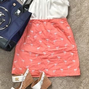 SUPER CUTE TALBOTS FLAMINGO SKIRT SIZE 4